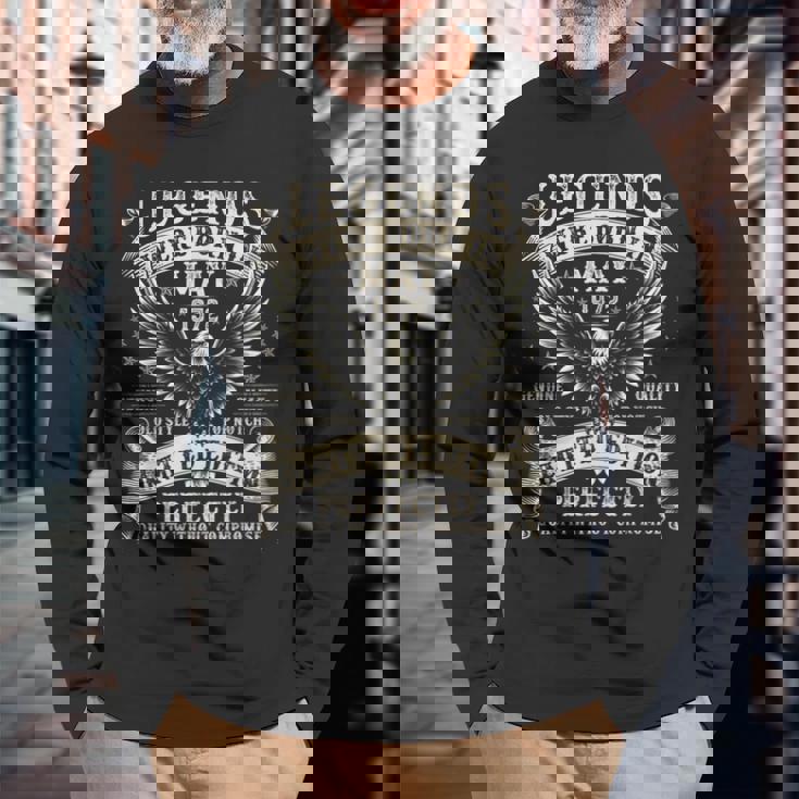 53歳の誕生日プレゼント 男性用 53歳の誕生日 1972年5月 長袖Tシャツ 高齢者への贈り物