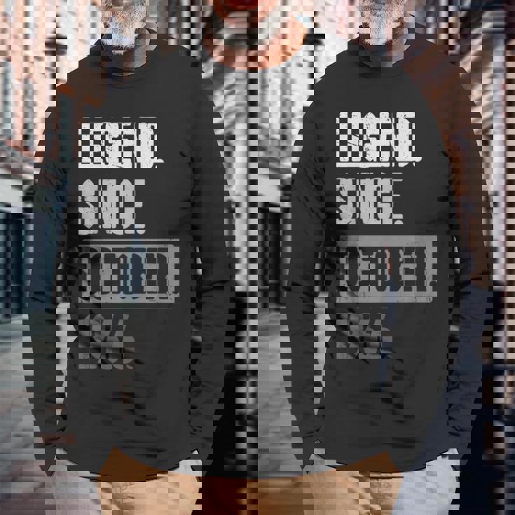 57歳の誕生日 ヴィンテージ レトロ 面白い 57歳 10月 1966 長袖Tシャツ 高齢者への贈り物