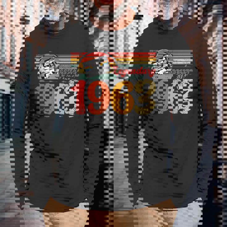 60 年代の誕生日パーティー パーティー 62 歳の誕生日ヴィンテージ 1963 長袖Tシャツ 高齢者への贈り物