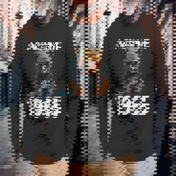 60 歳の誕生日 メンズ オリジナル ヴィンテージ 1965 長袖Tシャツ 高齢者への贈り物