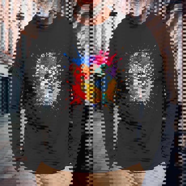 8-Ball Pool Team クールなグラフィックデザインリーグとトーナメント 長袖Tシャツ 高齢者への贈り物