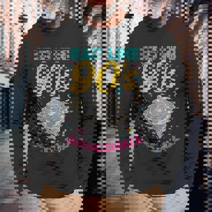 90年代 バッド ライク 90年代 ダンスホール ジャマイカ レゲエ Dj レトロ ヴィンテージ 長袖Tシャツ 高齢者への贈り物