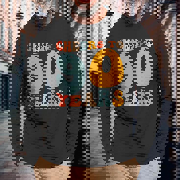 90歳 誕生日 パーティー お祝い 乾杯 90歳 長袖Tシャツ 高齢者への贈り物