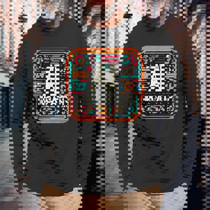 Ai Innovator 長袖Tシャツ 高齢者への贈り物