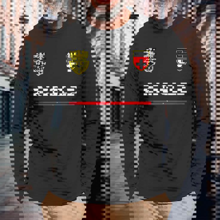 Aigle スポーツサッカージャージ フラッグ フットボール 長袖Tシャツ 高齢者への贈り物