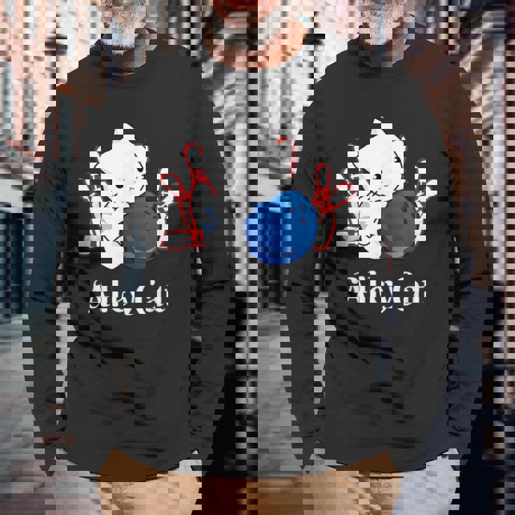 Alley Cat ボーリングtシャツ 長袖Tシャツ 高齢者への贈り物