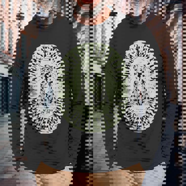 Alwaysleepy Club 男性用の面白いプリント、グラフィック 長袖Tシャツ 高齢者への贈り物