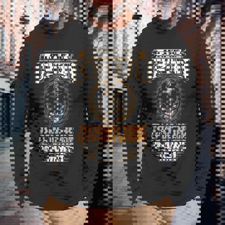 I Am The Captain 長袖Tシャツ 高齢者への贈り物