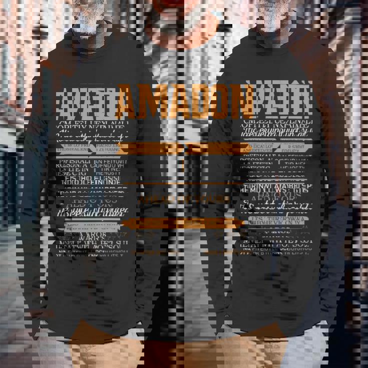 Amadon Completely Unexplainable Notices Everything But Won’T Say It Name Long Sleeve T-Shirt Gifts for Old Men