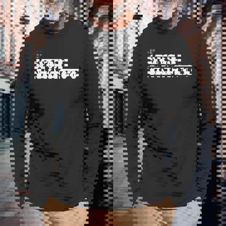 I Amatoshi Nakamoto ビットコイン暗号通貨tシャツ 長袖Tシャツ 高齢者への贈り物