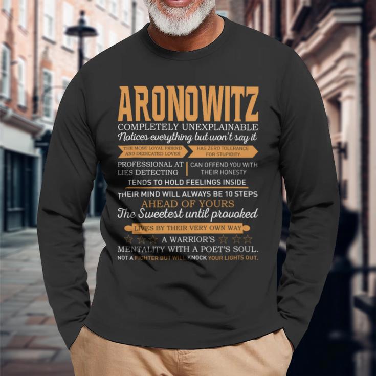 Aronowitz Completely Unexplainable Notices Everything But Won’T Say It Name Long Sleeve T-Shirt Gifts for Old Men