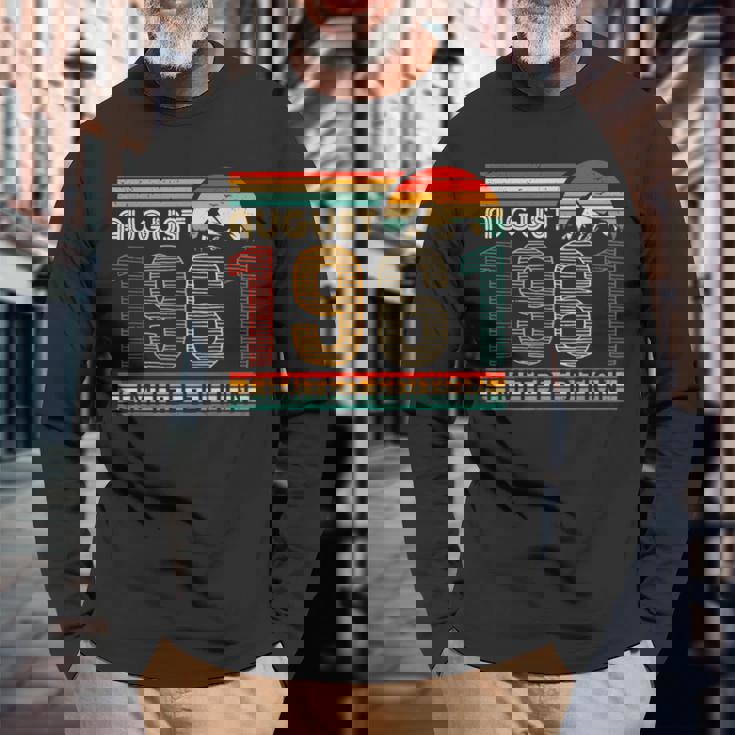 August 1961 Limited Edition Classic 1961Intage Birthday 長袖Tシャツ 高齢者への贈り物