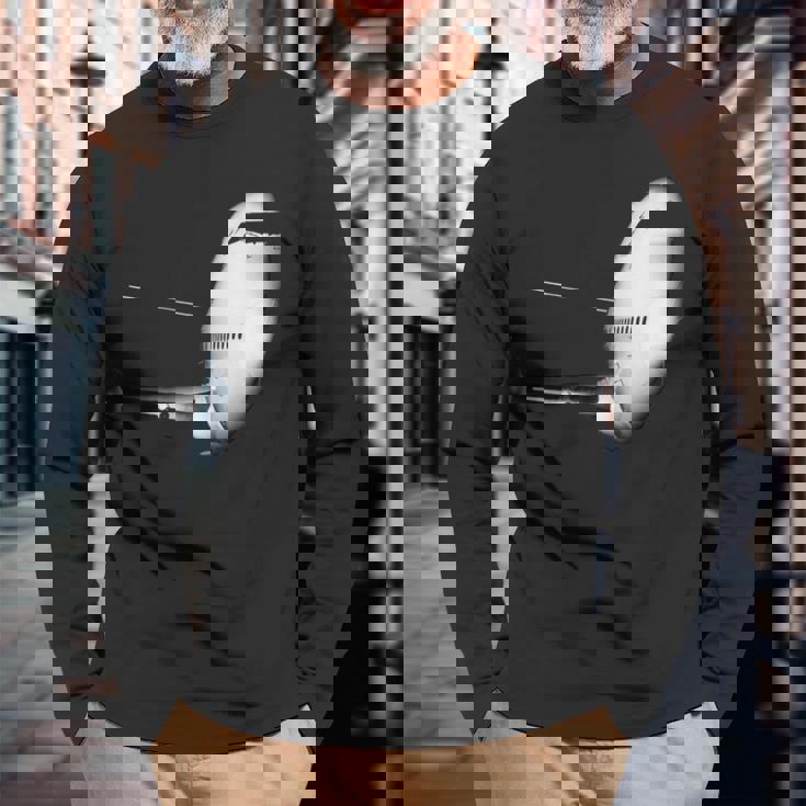 B747 ジャンボジェット 長袖Tシャツ 高齢者への贈り物