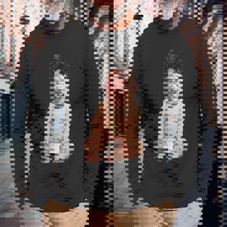 Baby Kim Jong Un-Big Baby 長袖Tシャツ 高齢者への贈り物