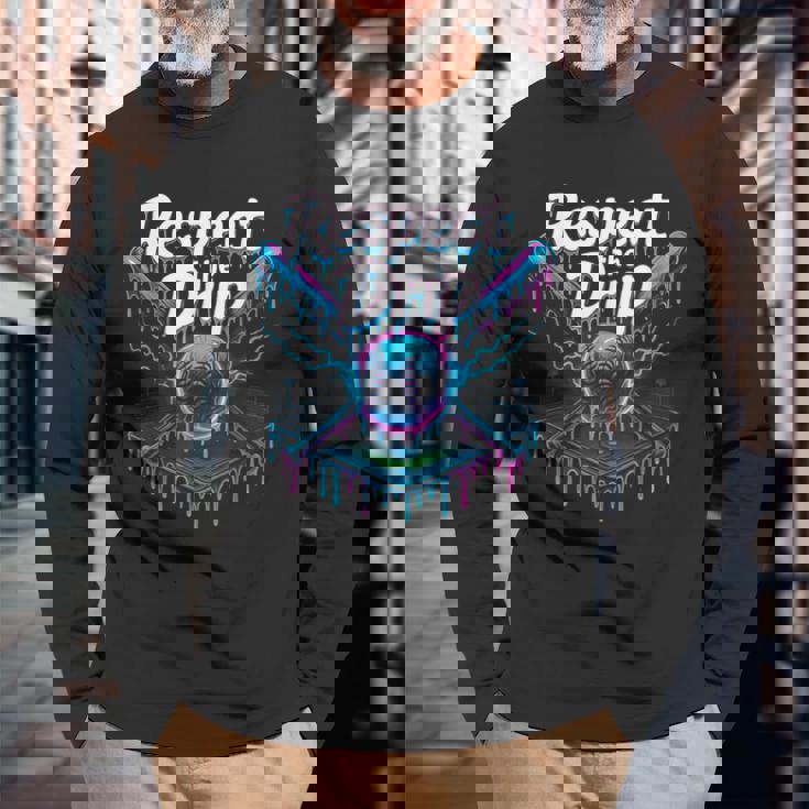Baseball Drip For Boys Ice Cream Drip Youth Graphic Men Long Sleeve T-Shirt Gifts for Old Men
