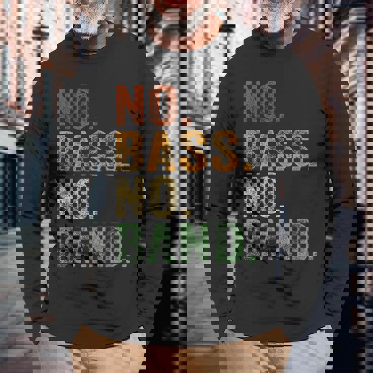 Bassist 楽器 エレキベース バンドなし 長袖Tシャツ 高齢者への贈り物