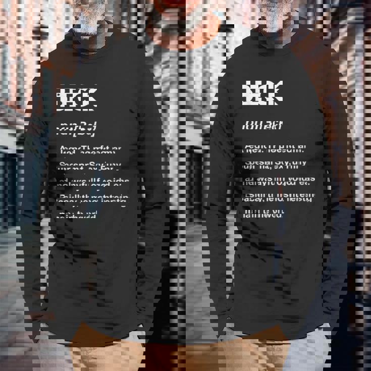 Beck ネームシャツ 長袖Tシャツ 高齢者への贈り物