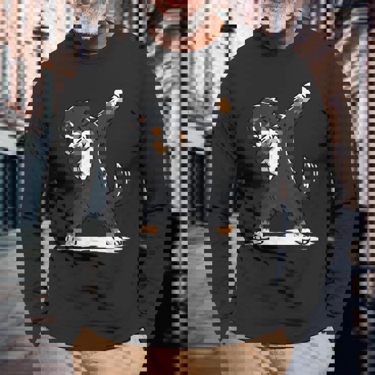 Bernese Mountain Dog ダブダンス ギフトシャツ 長袖Tシャツ 高齢者への贈り物