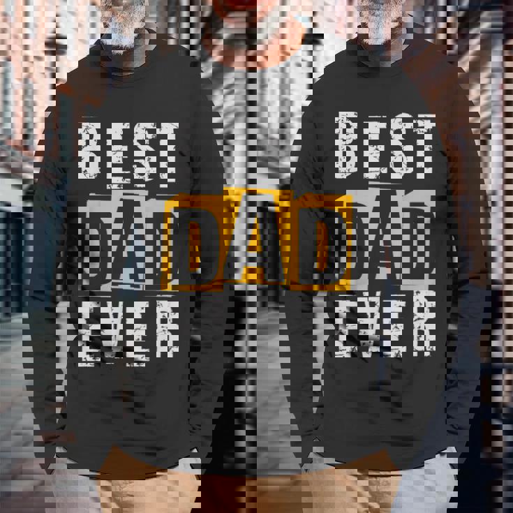 Best Dad Ever ヴィンテージ 父の日 おもしろ お父さん メンズ 夫 長袖Tシャツ 高齢者への贈り物