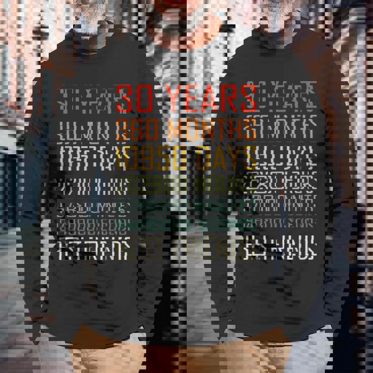 Best Friends ヴィンテージ 30年 友情記念日 長袖Tシャツ 高齢者への贈り物