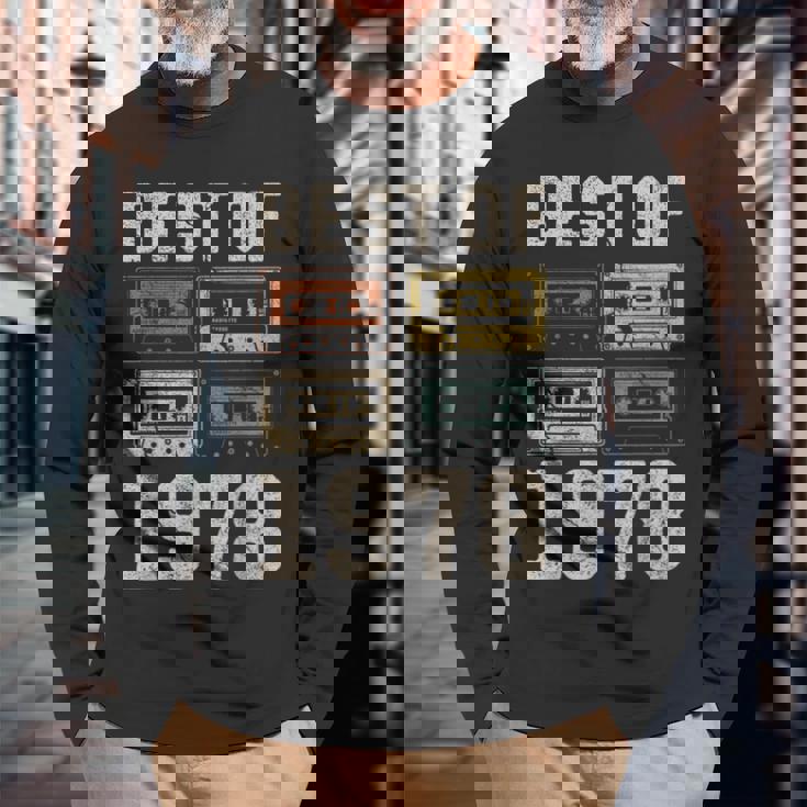Best Of 1978 カセットテープ・レトロ 47歳の誕生日 長袖Tシャツ 高齢者への贈り物