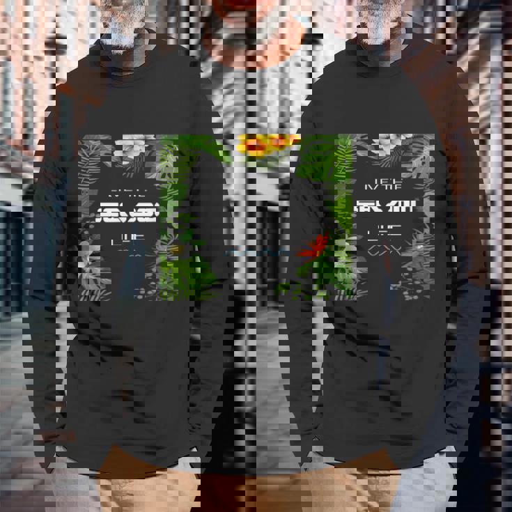 Big Wave Live Theeadoo Life ハワイアン 長袖Tシャツ 高齢者への贈り物