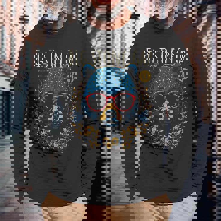 Bigtone Gapirginia Usa 風変わりなクマのデザイン 長袖Tシャツ 高齢者への贈り物