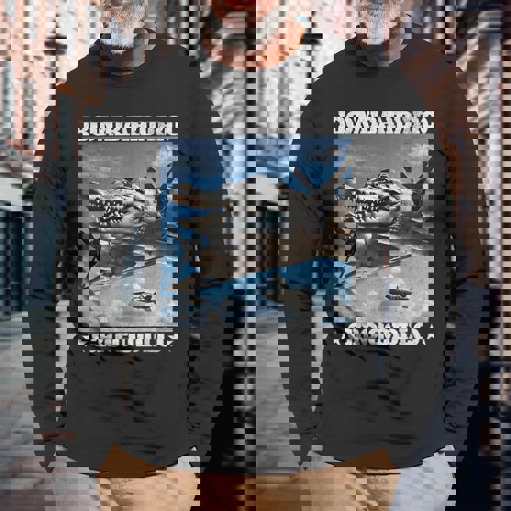 Bombardiro Crocodilo イタリアンブレインロットミーム 長袖Tシャツ 高齢者への贈り物