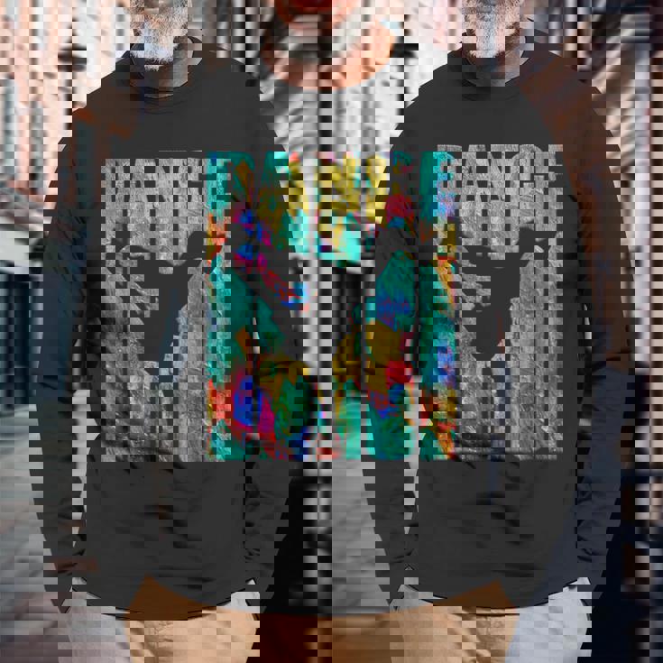 Breakdancing ヒップホップダンスギフト 楽しいグラフィティアート ブレイクダンス 長袖Tシャツ 高齢者への贈り物