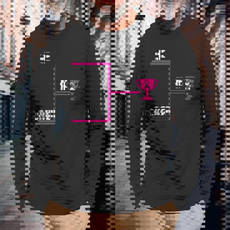 Breast Cancer Me Winner ブラケット インスピレーショナル啓発ギフト 長袖Tシャツ 高齢者への贈り物