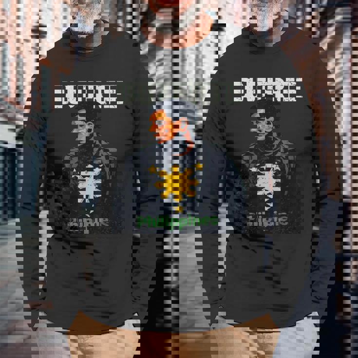 Bring Him Home ロドリゴ・ドゥテルテ フィリピン国旗 長袖Tシャツ 高齢者への贈り物