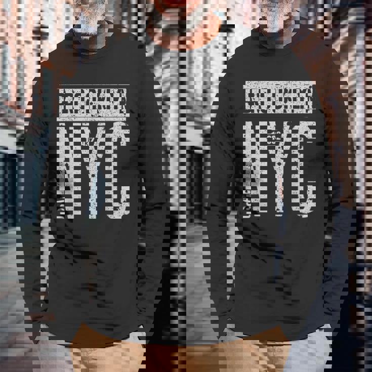 Brooklyn Est 1932 New York Usa Urban 長袖Tシャツ 高齢者への贈り物