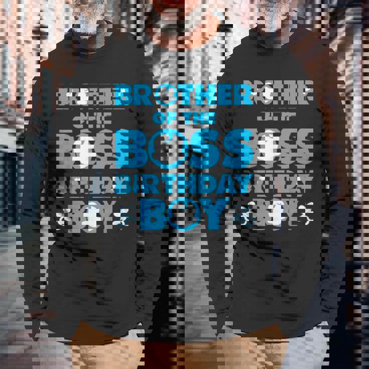 Brother Of The Boss 誕生日 男の子 赤ちゃん 家族 デコレーション 長袖Tシャツ 高齢者への贈り物