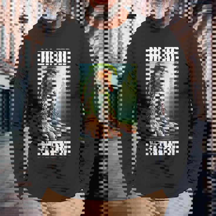 Brr Brr Patapim イタリアンブレインロットミーム 長袖Tシャツ 高齢者への贈り物