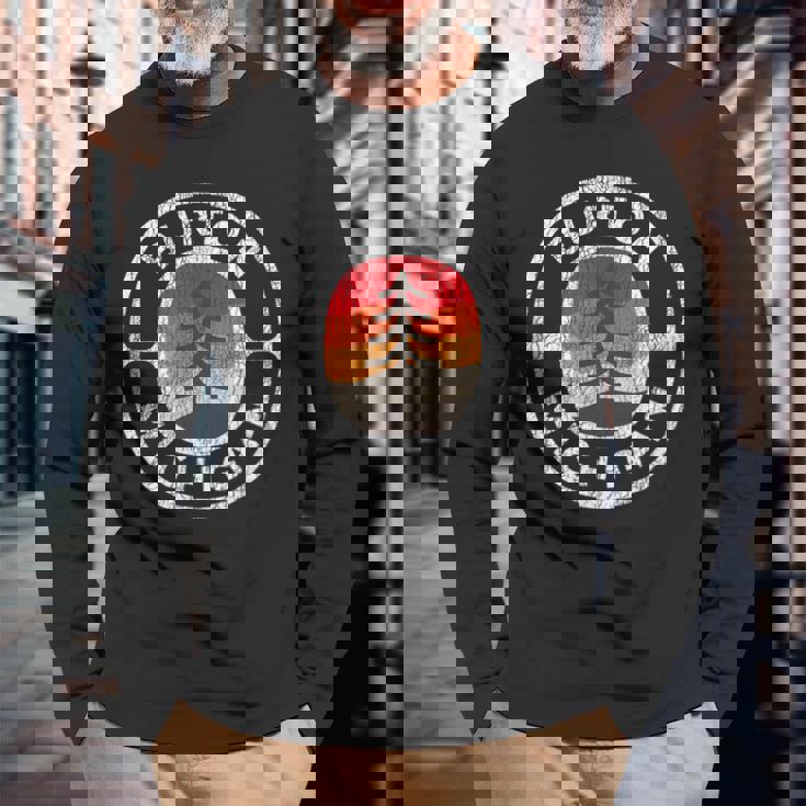 Burton Michigan ビンテージ レトロ グラフィック 長袖Tシャツ 高齢者への贈り物