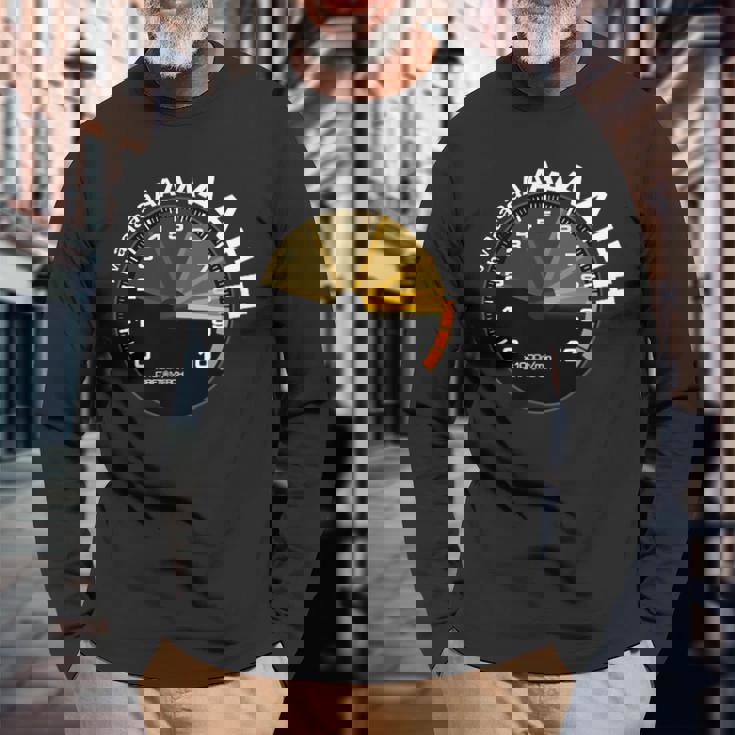Bwaaah レーシングタコメーター 面白い車愛好家 Revving Heart 長袖Tシャツ 高齢者への贈り物