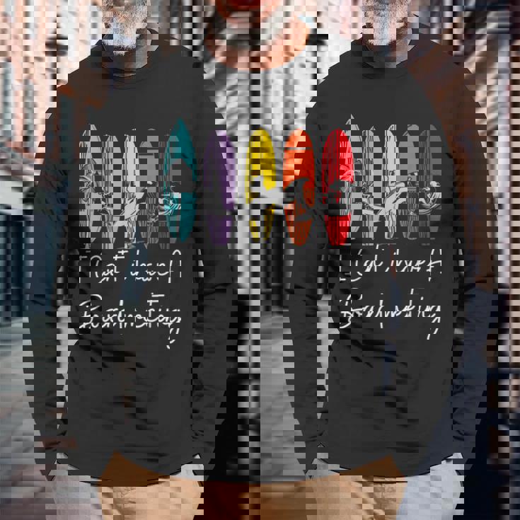 I Can't I Have Aurfboard Meetingurfing ファニーサーファーtシャツ 長袖Tシャツ 高齢者への贈り物