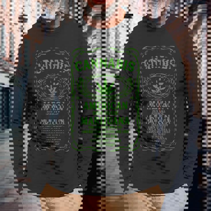 Cannabis アメリカグレード マリファナ インディカ サティバウィード 長袖Tシャツ 高齢者への贈り物