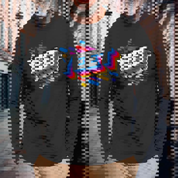 Celebration Yeet キッズ トレンディ ミーム スローガン Yeeting 長袖Tシャツ 高齢者への贈り物