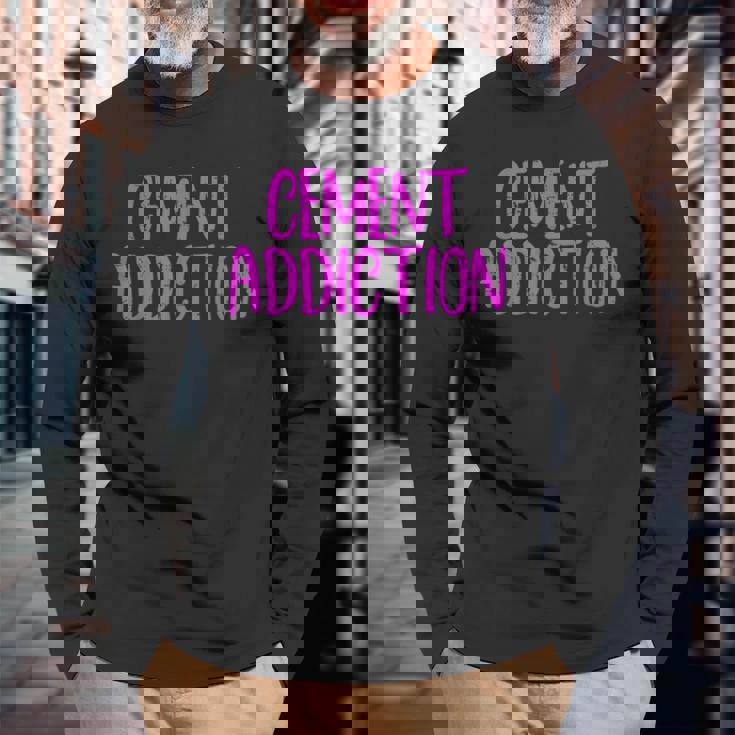 Cement Addiction 長袖Tシャツ 高齢者への贈り物