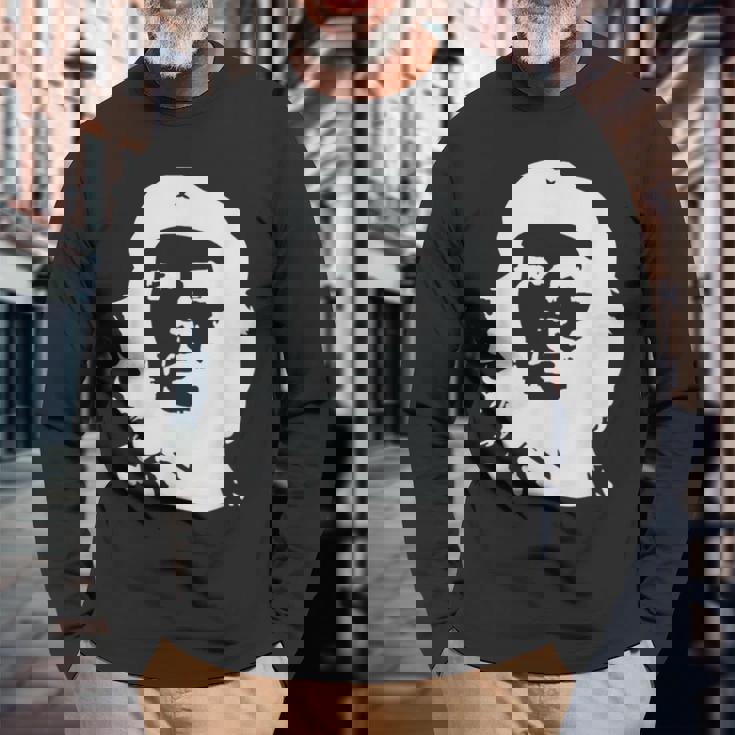 Che Guevara キューバ革命 反乱軍 フィデル カストロ 葉巻 キューバ 長袖Tシャツ 高齢者への贈り物