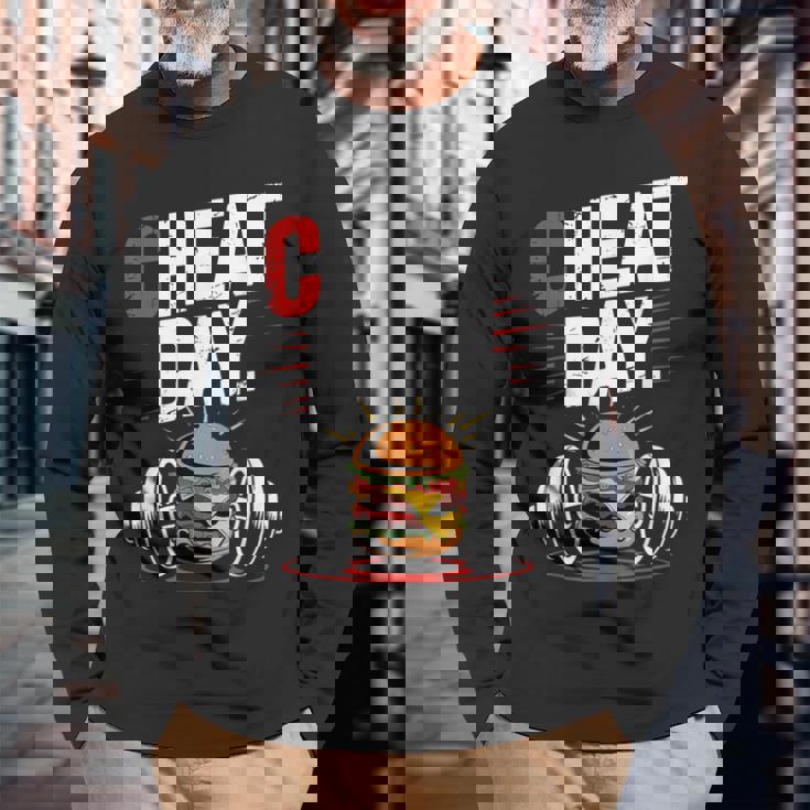 Cheat Day チート・デイ フィットネス 気ままなジム ブレイク ダイエット 冷え込む日 長袖Tシャツ 高齢者への贈り物