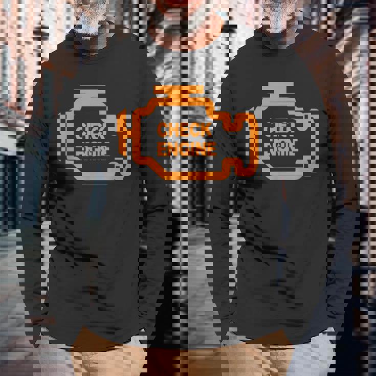 Check Engine Light 長袖Tシャツ 高齢者への贈り物