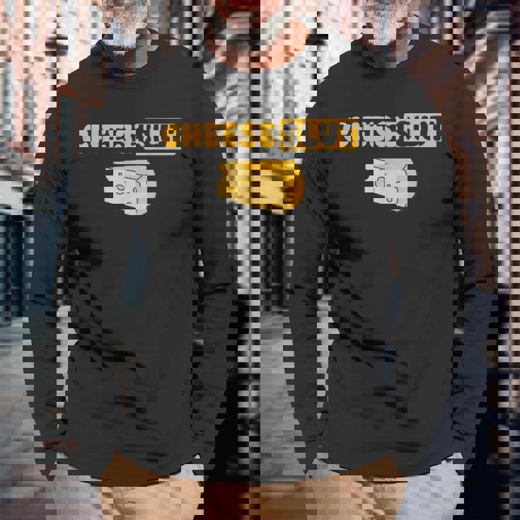 Cheeselut ファニーチーズ愛好家 乳製品 カード ユーモア メンズ レディース 長袖Tシャツ 高齢者への贈り物