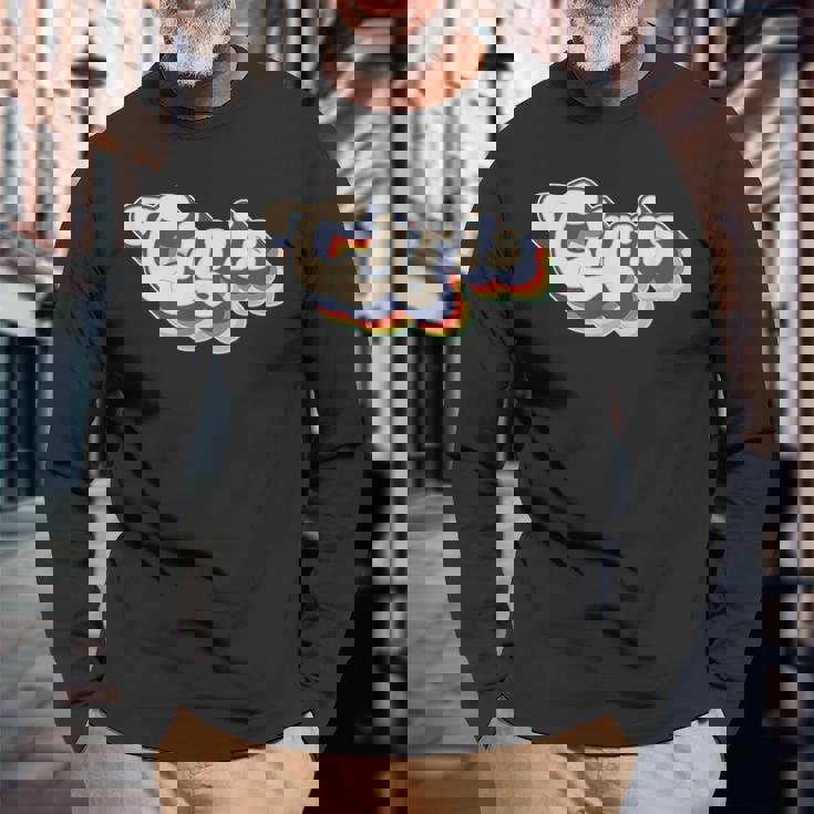 Chris 名前 名前入り 姓 名前 クリス 長袖Tシャツ 高齢者への贈り物