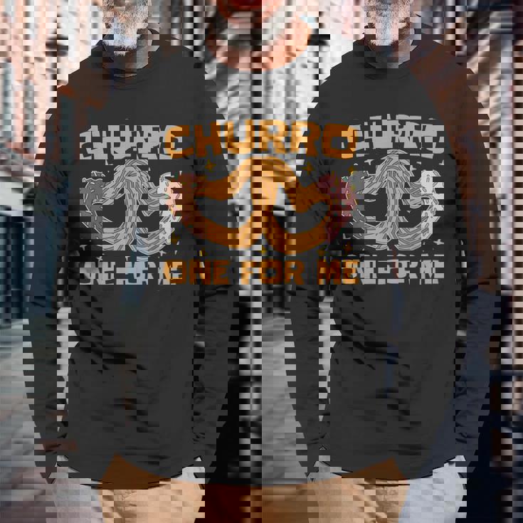 Churro One For Me メキシコ料理 揚げ生地が大好き チュロス 長袖Tシャツ 高齢者への贈り物