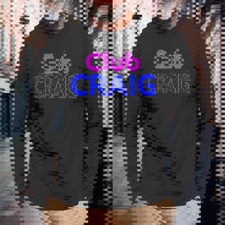 Club Craig 家族再会分隊 名前 長袖Tシャツ 高齢者への贈り物