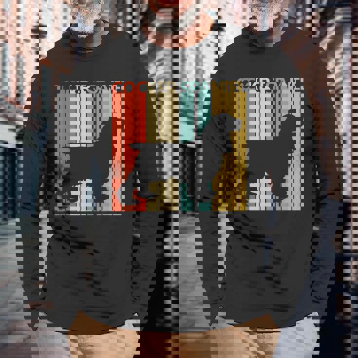 Cockerpaniel アメリカン・コッカー・スパニエル 長袖Tシャツ 高齢者への贈り物