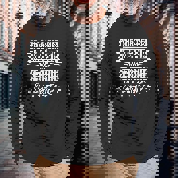 Compleanno Uomini Calvi Divertente Papà Calvo Festa Del Papà Maglietta a maniche lunghe Regalos para ancianos