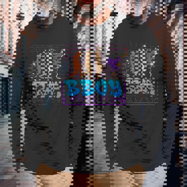 Cool B-Boy ブレイクダンス ヒップホップ ダンサー エボリューション 長袖Tシャツ 高齢者への贈り物